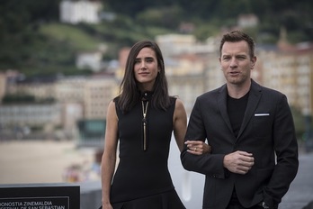 Jennifer Connelly y Ewan McGregor, este viernes en Donostia. (Gorka RUBIO / ARGAZKI PRESS)