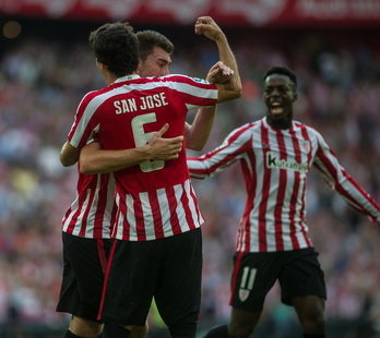 Mikel San José ha inaugurado el marcador para el Athletic. (Marisol RAMIREZ | ARGAZKI PRESS)