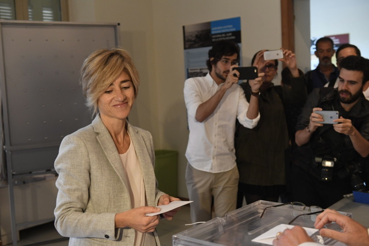 Zarautzen bozkatu du Pili Zabalak. (Gorka RUBIO/ARGAZKI PRESS)