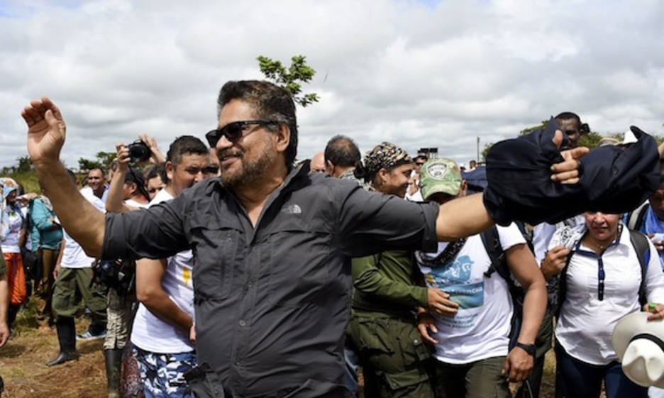 Iván Márquez, miembro del Secretariado de las FARC, cuando partió hacia Cartagena. (Guillermo MUÑOZ/AFP) Iván Márquez, miembro del Secretariado de las FARC, cuando partió hacia Cartagena. (Guillermo MUÑOZ/AFP)
