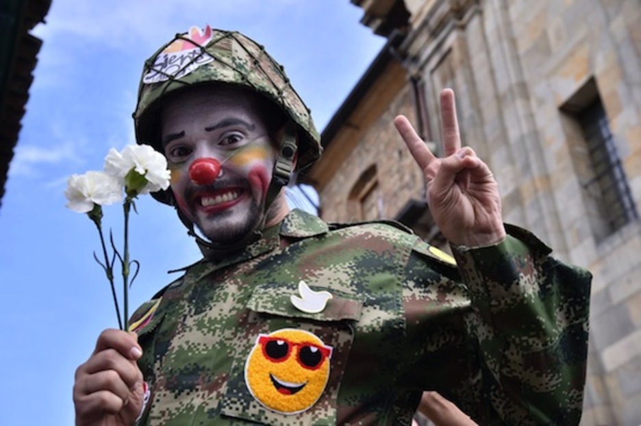 Las alusiones a la paz, una constante. (Guillermo LEGARIA/AFP)