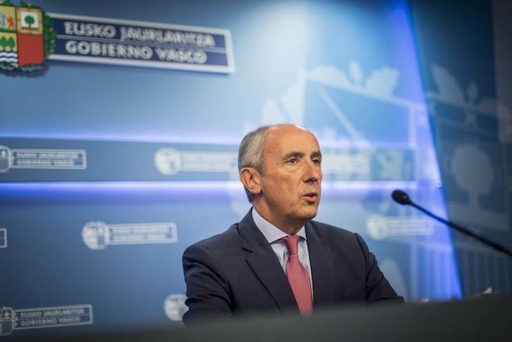 Josu Erkoreka, en una comparecencia anterior. (Jaizki FONTANEDA/ARGAZKI PRESS)