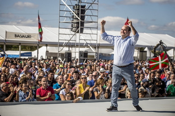 Andoni Ortuzar, en el Alderdi Eguna. (Jaizki FONTANEDA/ARGAZKI PRESS)