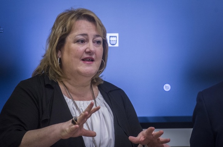 Aintzane Oiarbide, diputada foral de Infraestructuras Viarias, en mayo pasado. (Gorka RUBIO/ARGAZKI PRESS)