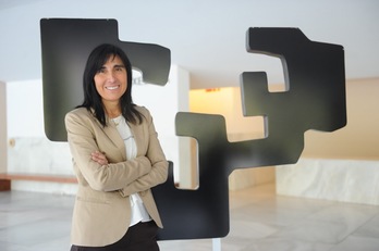 Nekane Balluerka ha presentado hoy su candidatura al Rectorado de la UPV-EHU. (ARGAZKI PRESS)