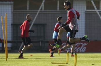 Miguel Flaño ha puesto de relieve el total apoyo de la plantilla a Enrique Martín. (OSASUNA)