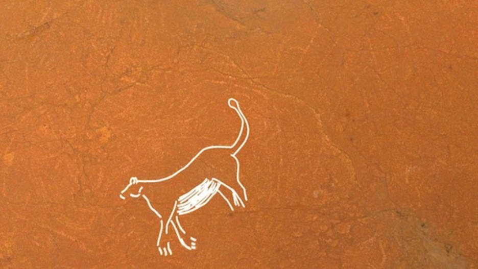 Lehoietako baten grabatua, ordenagailuz azpimarratua. 