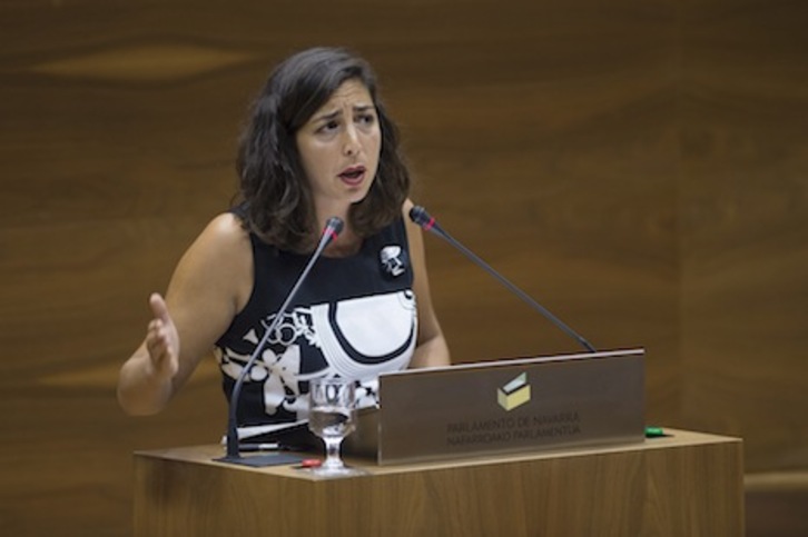 Laura Pérez asegura que puede entender la decisión de Velasco de darse de baja de Podemos. (Iñigo URIZ/FOKU)