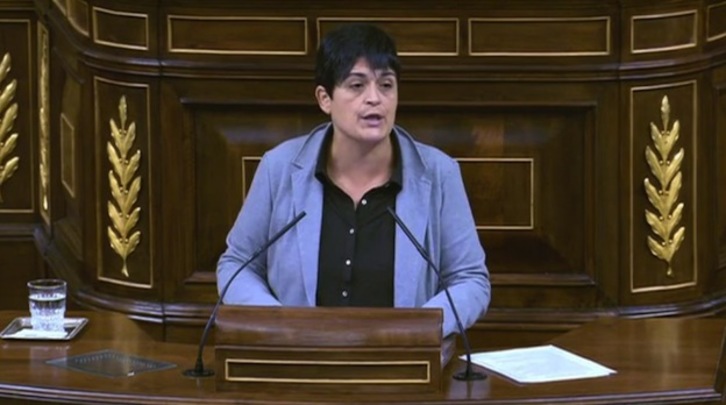 Marian Beitialarrangoitia, en su intervención en Madrid. (@ehbilducongreso)