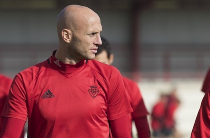 Nauzet se ha reincorporado a los entrenamientos tras recibir el alta. (OSASUNA)