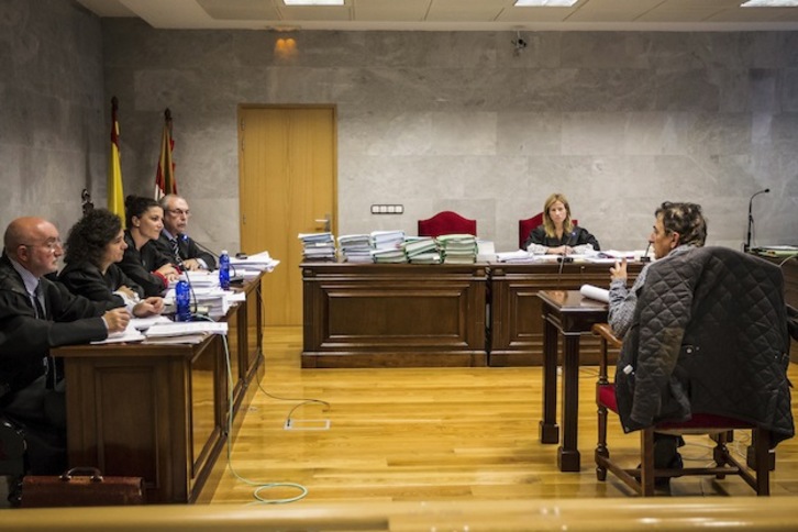 Una de las sesiones del juicio por la quiebra de Karrantzako Minda. (Aritz LOIOLA / ARGAZKI PRESS)