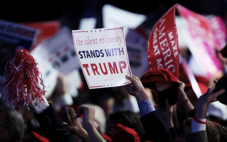 Carteles pro Trump en Nueva York. (Spencer PLATT/AFP)