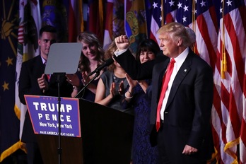 Donald Trump ha celebrado su victoria en Nueva York. (Joe RADLE / AFP)