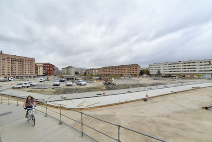Zona de Arrosadia donde se están desarrollando los trabajos. (AYUNTAMIENTO DE IRUÑEA)