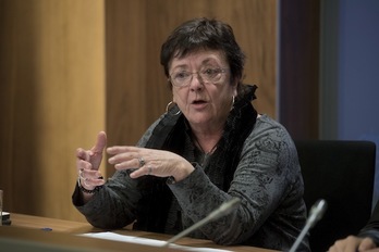 La consejera María José Beaumont, durante una anterior comparecencia. (Iñigo URIZ / ARGAZKI PRESS)