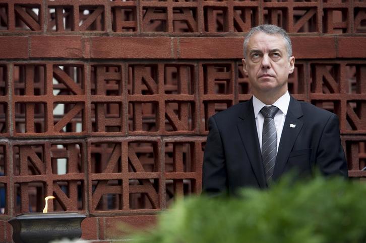 Iñigo Urkullu, en el acto del Día de la Memoria. (Raul BOGAJO/ARGAZKI PRESS)
