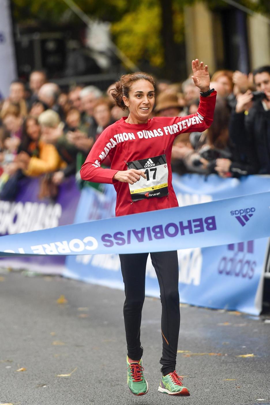 Aroa Merino, helmugan. (Juan Carlos RUIZ/ARGAZKI PRESS)