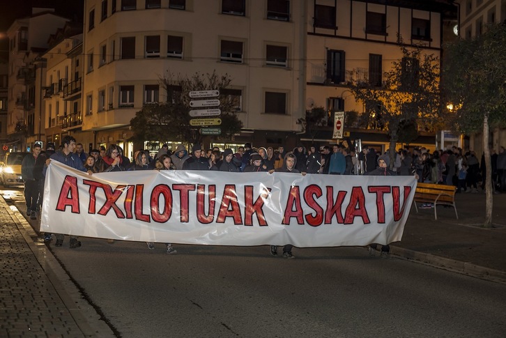 Movilización en Altsasu contra las detenciones. (Jaizki FONTANEDA / ARGAZKI PRESS)