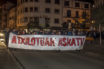 Movilización en Altsasu contra las detenciones. (Jaizki FONTANEDA / ARGAZKI PRESS)