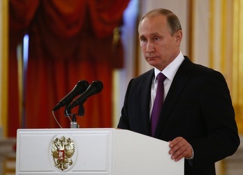 El presidente ruso, Vladimir Putin, durante un acto oficial. (Sergei KARPUKHIN/AFP)