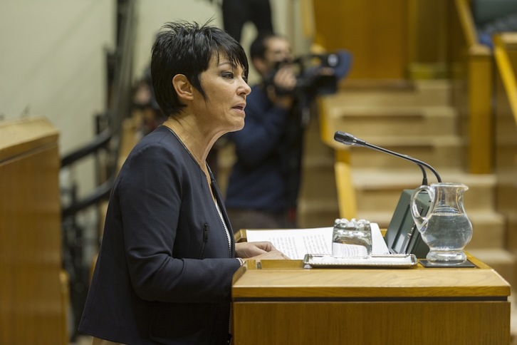Maddalen Iriarte, durante su discurso. (Juanan RUIZ/ARGAZKI PRESS)