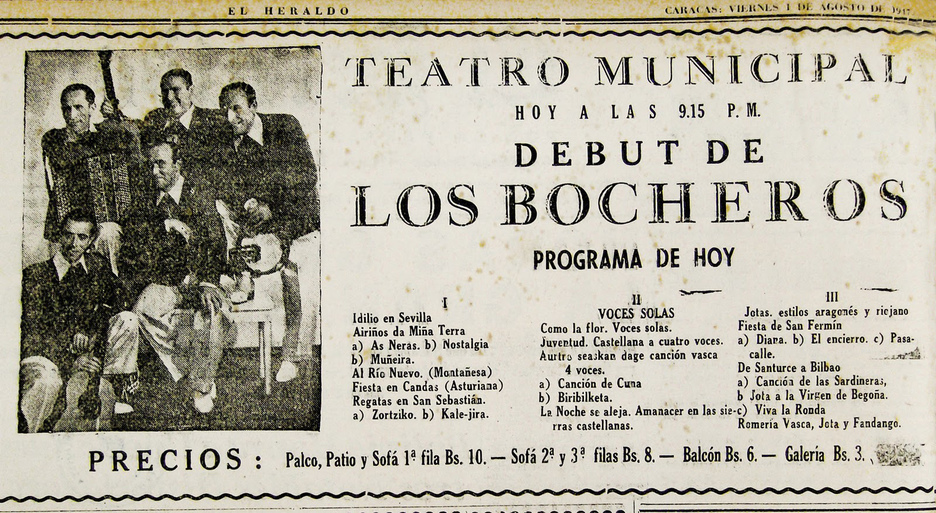 El Heraldo en 1947, los Bocheros en Venezuela.