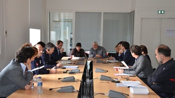 Reunión entre representantes del Gobierno de Nafarroa y del Departamento de Pirineos Atlánticos. 