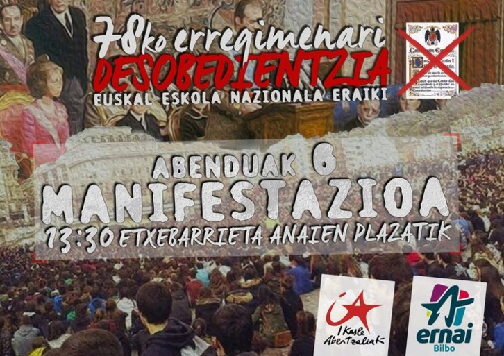 Manifestaziora deituz sare sozialetan zabaldu duten kartela.