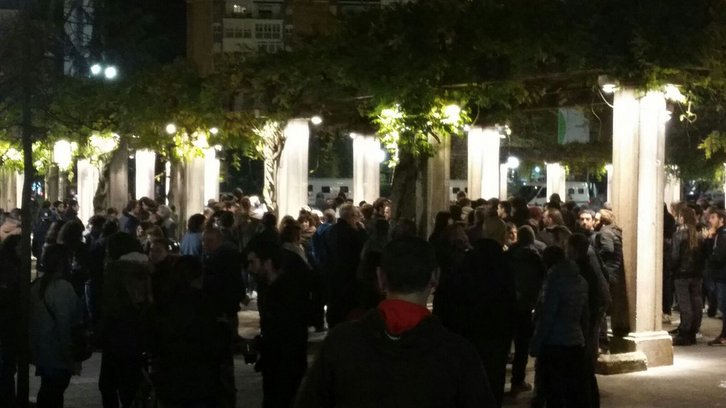 Protesta en Errekalde contra el desalojo del gaztetxe Etxarri. (@ehbildubilbo)