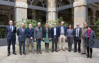 El Consejo Rector de Eusko Ikaskuntza ha celebrado una reunion en el Palacio de Nafarroa. (GOBIERNO DE NAFARROA)