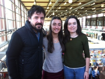 Xabi Solano eta Huntzako  Josune Arakistain eta Uxue Amonarriz