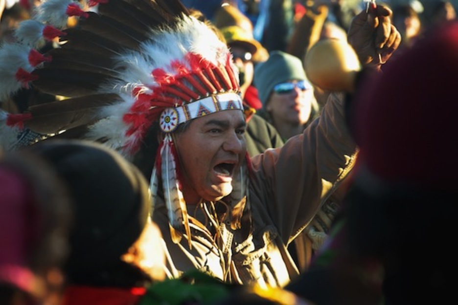 Los pueblos nativos y colectivos ecologistas han protestado durante meses contra el proyecto. (Scott OLSON/AFP)