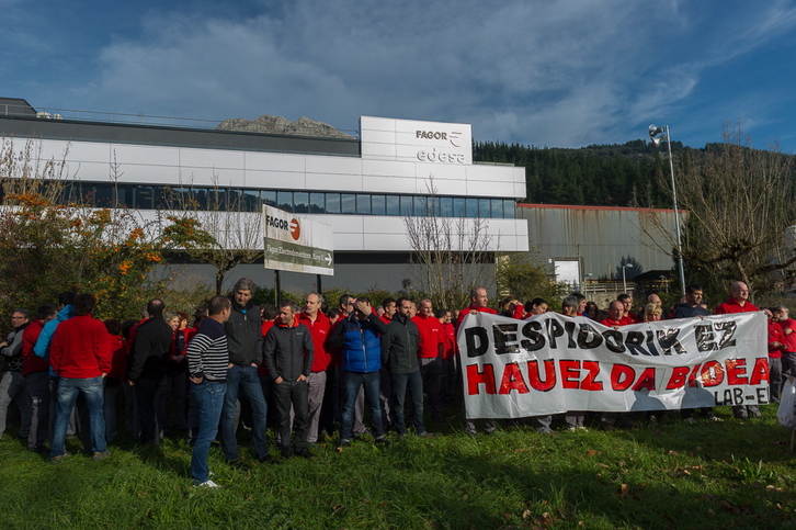 Paro de los trabajadores de Fagor de Arrasate y Eskoriatza. (Juanan RUIZ / ARGAZKI PRESS)