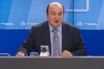El presidente del EBB del PNV, Andoni Ortuzar. (Juanan RUIZ/ARGAZKI PRESS)