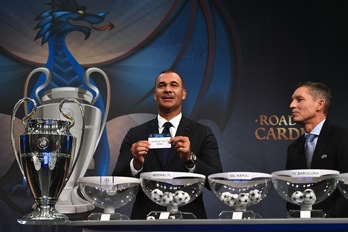 El sorteo de la Champions ha tenido lugar en Nyon, Suiza. (Fabrice COFFRINI/AFP)