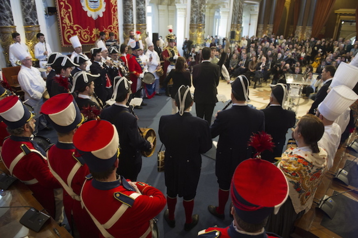 Entrega del Tambor de Oro el pasado 20 de enero, en este caso a la escultora Cristina Iglesias. (Juan Carlos RUIZ / ARGAZKI PRESS)