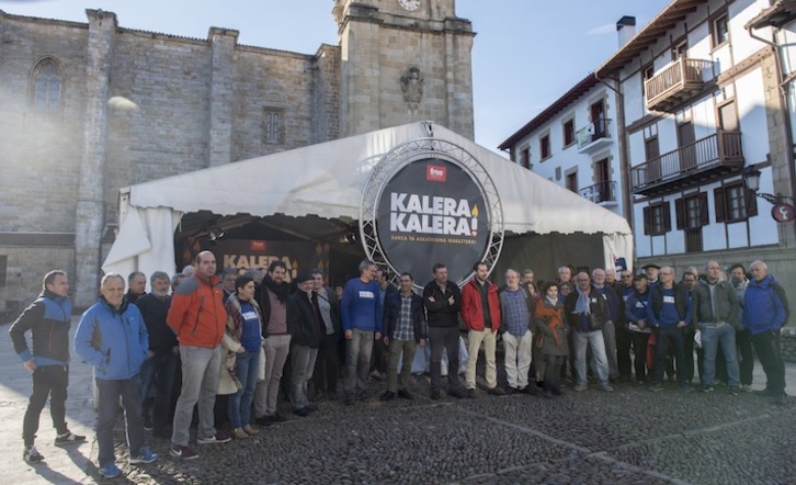 EH Bilduko alkateak, Kaleragunean. (Juan Carlos RUIZ/ARGAZKI PRESS) EH Bilduko alkateak, Kaleragunean. (Juan Carlos RUIZ/ARGAZKI PRESS)