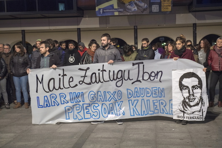 Elkarretaratzea gaur Lasarten, Sarek deituta. (Gorka RUBIO / ARGAZKI PRESS)