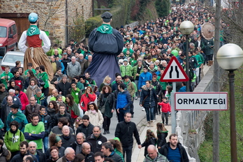 Manifestazio jendetsua izan da Ormaiztegikoa. (Iñigo URIZ/ARGAZKI PRESS)