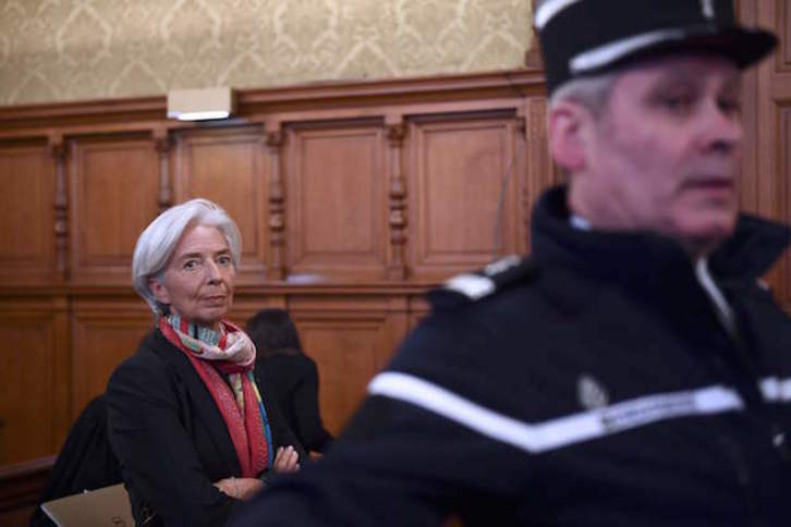 Christine Lagarde, el pasado día 12 durante una sesión del juicio. (Martin BUREAU / AFP) 