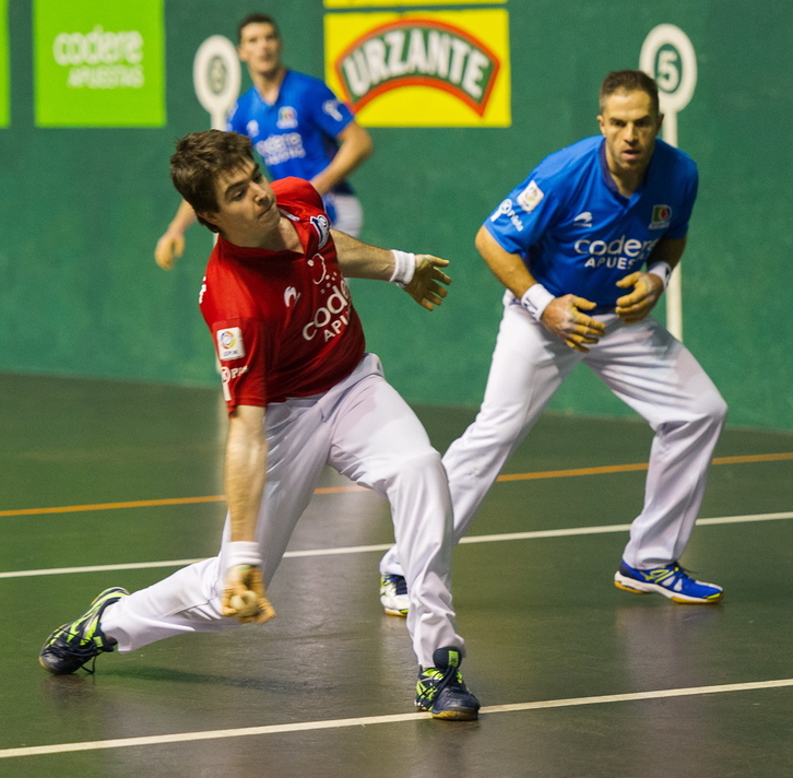 Irribarriak jo ditu pilotakada gehien partiduan. (Juanan RUIZ/ARGAZKI PRESS)