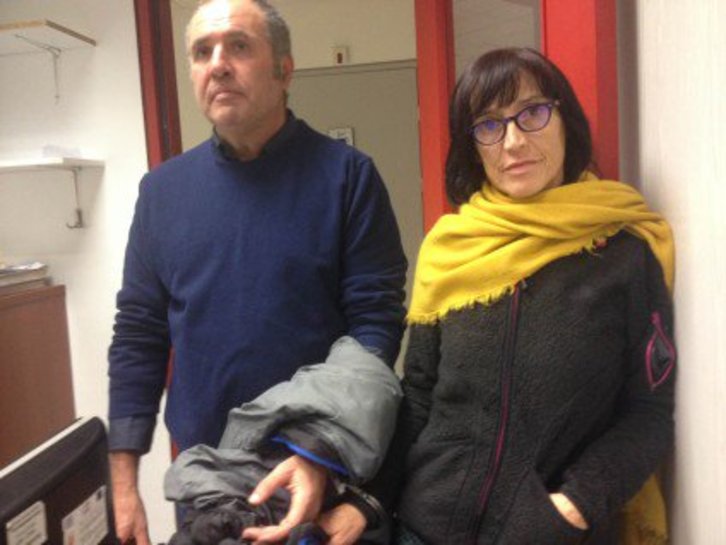 Los activistas Begoña Huarte y Mikel Zuloaga han sido detenidos en Grecia. (@SortuEH)