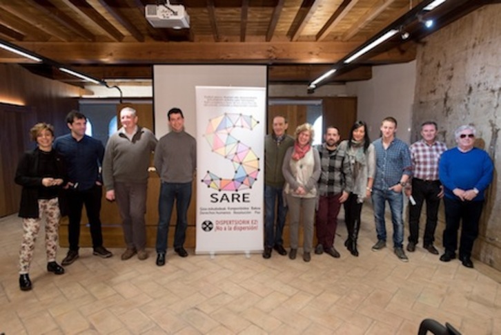 Un momento de la presentación en Iruñea de la red ciudadana Sare en Nafarroa. (Iñigo URIZ/ARGAZKI PRESS)