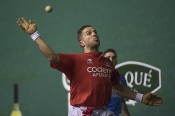 Aimar Olaizola, gaur Tolosan. (Juan Carlos RUIZ / ARGAZKI PRESS)