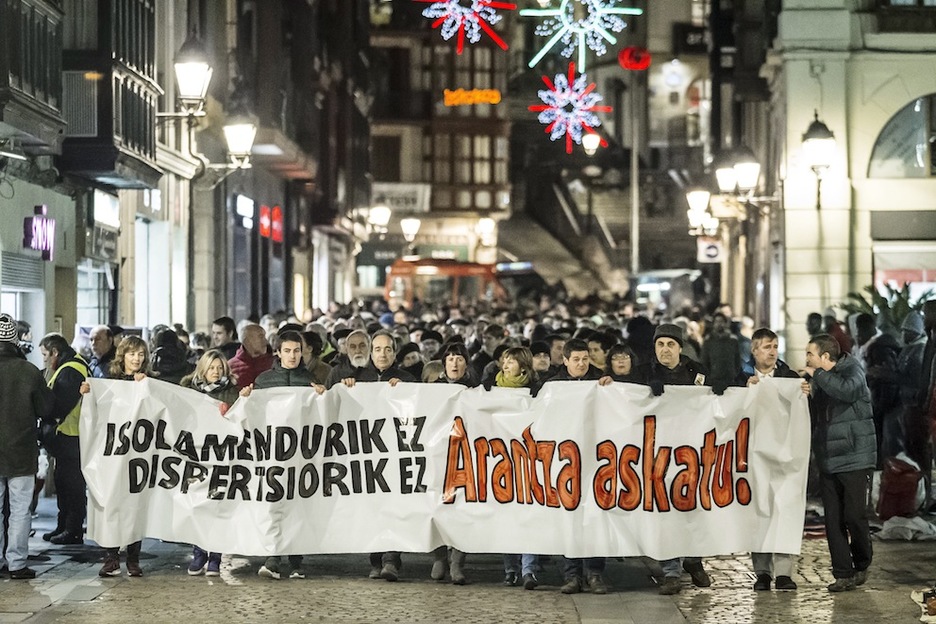 Manifestazioa Alde Zaharrean bukatu da. (Aritz LOIOLA/ARGAZKI PRESS) Manifestazioa Alde Zaharrean bukatu da. (Aritz LOIOLA/ARGAZKI PRESS)