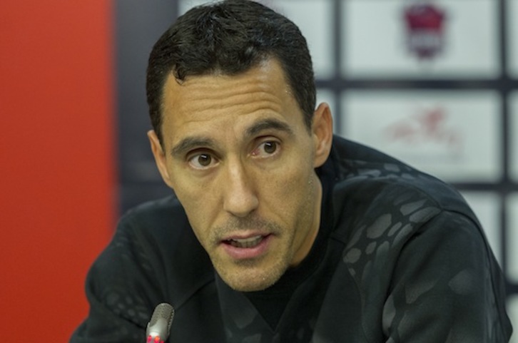 Pablo Prigioni ha ofrecido una rueda de prensa en la que ha explicado su adiós al baloncesto profesional. (Juanan RUIZ/ARGAZKI PRESS)