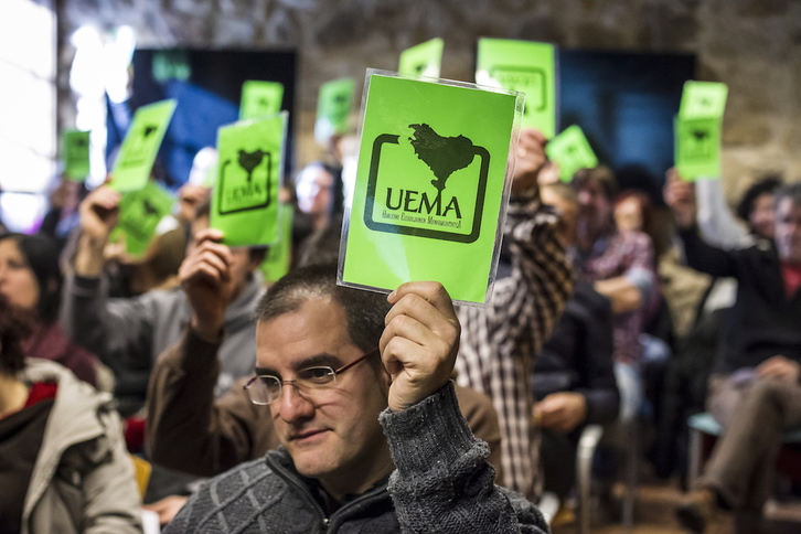 Urtarrilean egin zuen UEMAk azken batzar nagusia, Larrabetzun. (Aritz LOIOLA | ARGAZKI PRESS)