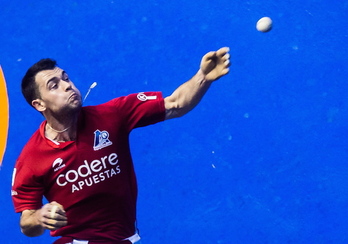 Erik Jaka, este miércoles en Mungia. (Luis JAUREGIALTZO / ARGAZKI PRESS)