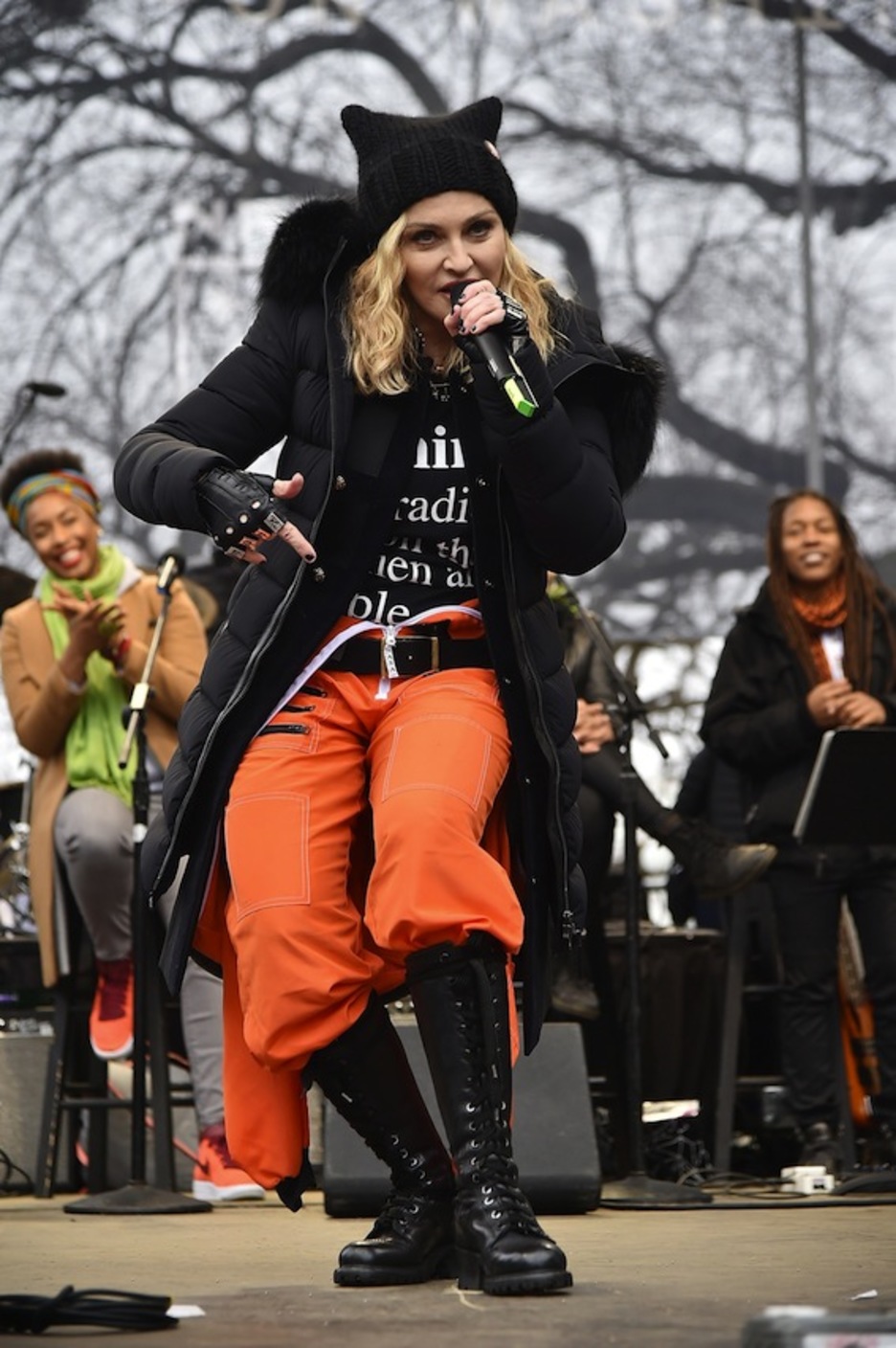 Madonna ha sido otro de los rostros conocidos que ha estado presente. (Theo WARGO/AFP)