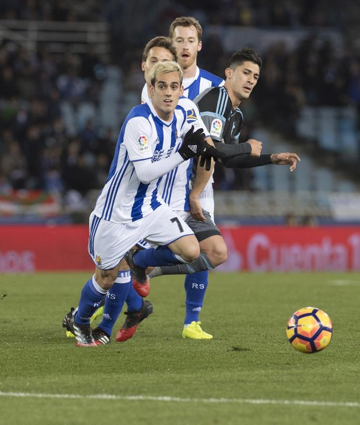 Juanmik egin du Realaren gola. (Juan Carlos RUIZ/ARGAZKI PRESS)